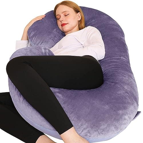 Chilling Home Pregnancy Pillows, C Shaped Full Body Pillow Maternity Pillow for Women 55 inch, Pregnancy Pillows for Sleeping Pregnant Must Have with Removable Cover - Image 1