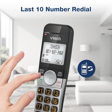 VTech VG232 Cordless Phone with Answering Machine - with Large Display Full-Duplex Speakerphone Caller ID/Call Waiting Last 10 Number Redial - Image 15