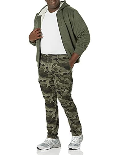 Amazon Essentials Men's Straight-Fit Stretch Cargo Pant (Available in Big & Tall), Green Camo, 38W x 32L - Image 5