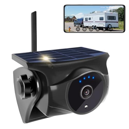 STONVUE 1080P Solar Wireless Backup Camera - Magnetic Hitch Rear Front Camera with Night Vision, 365-Day Standby, Waterproof, Rechargeable Battery for Horse Trailer RV Truck Car for Phone Pad Android