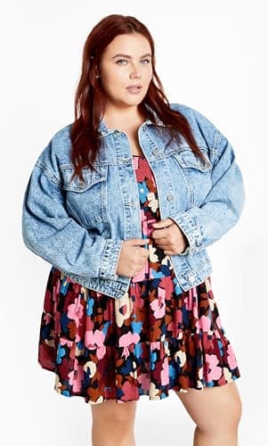 City Chic Women's Plus Size Jemma Mini Print Dress, Sugar Coated - Image 4