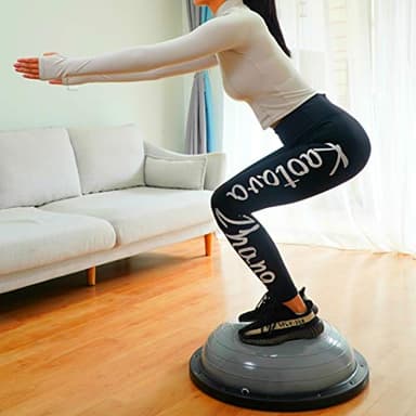 Nice C Balance Ball, Half Ball, Balance Ball, Exercise Workout Trainer, with Resistant Band, Strength Fitness Yoga with Bonus Foot Pump - Image 4