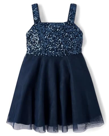 The Children's Place,Girls,Sleeveless Dressy Dresses,Tidal Sequin Mesh,14 - Image 1