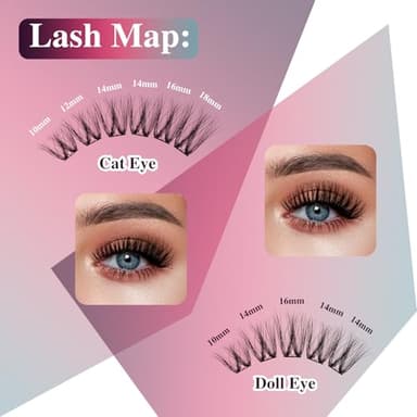 Mayhug Lash Extension Kit 144 Pcs, 3D Lash Clusters 8-18/D Curl Wispy Lash Clusters with 10ml Bond and Seal Waterproof, 5ml Lash Remover, Lash Tweezers Eyelash Extensions Kit at Home (Prism Kit) - Image 7