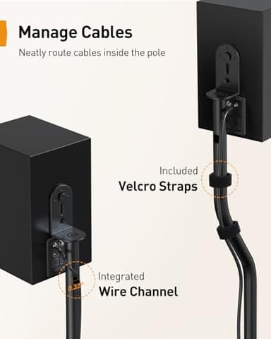 Perlegear Speaker Stand Pair, 28” to 38” Height Adjustable Surround Sound Speaker Stands for Small Bookshelf, Satellite Speakers, and Studio Monitors up to 5lbs, Tool-Free Floor Speaker Stand, PGSS11 - Image 6