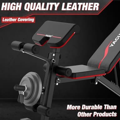 Adjustable Weight Bench, Bench Press for Full Body Workout, 880 Lbs Workout Bench for Home Gym with Barbell Rack, Strength Training Stable Incline Decline Bench with Leg Developer - Image 4