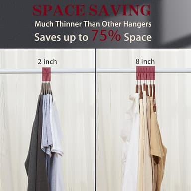 ELONG HOME Plastic Clothes Hangers, Upgraded Rubber Non Slip Plastic Hangers, Non Velvet Durable Slim Clothing Hangers, 17.7 Inches Wide for Adults Clothes, 20 Pack - Image 6