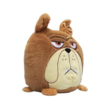 Hangry Petz Charlie Bulldog - 12" Brown Animal Plush, Squeeze Tummy for Sounds, Hungry Angry Expression, Embroidered Face, Soft Round Companion, Kids - Image 2