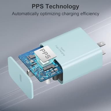 iPhone 17 16 15 Pro Max Charger Fast Charging, 45W USB C Charger with 10FT Type-C to C Cable for iPhone 17/17 Pro/17 Pro Max/16 Pro Max/16 Pro/16/16 Plus, 15 Pro Max/15 Pro/15, Galaxy S24/S23（Blue） - Image 4