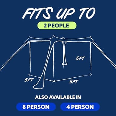 SUN NINJA Beach Tent Shelter with UPF50+ Protection, Includes Sand Shovel, Ground Pegs, Stability Poles, Outdoor Pop Up Shade Canopy for Camping, Fishing, Backyard Fun (Green, 5x5 FT 4 Pole) - Image 7