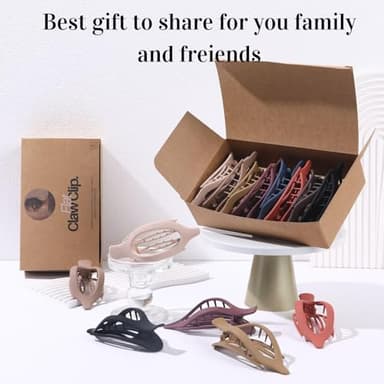 8 Pack Flat Hair Clips for Women,Matte No Crease Flat Claw Clips, Large Strong Hold Barrettes for Thick & Thin Hair, French Duckbill Styling Accessories - Image 7