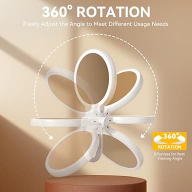 Auxmir 1X/30X Magnifying Mirror with Light, Double Sided Makeup Mirror with Adjustable 3 Color Light, 2000mAh Rechargeable Lighted Magnifying Mirrors with Tweezer, Foldable Travel Mirror with Rotation - Image 8