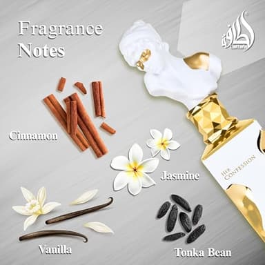 Lattafa Her Confession - Vanilla, Floral, Amber, Musk - Eau de Parfum Long-Lasting Fragrance for Women, 3.40 Ounce / 100 ml - Image 4