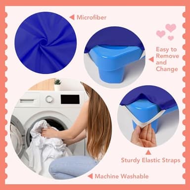 RowinsyDD 10 Pcs Cot Sheets for Daycare, 23"" X 51"", Blue Daycare Cot Size Sheet with Corner Elastic Loops for Child Boys Girls, Daycare Essentials for Toddler and Preschool, Breathable Microfiber - Image 4