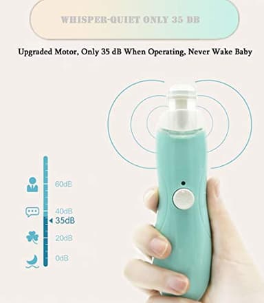 Rechargeable Baby Nail File, Fansidi Electric Baby Nail Trimmer for Newborn Infant or Toddler Toenail and Fingernail - Girls and Boys Accessory - Extra Replacement Pads Included (Blue) - Image 4