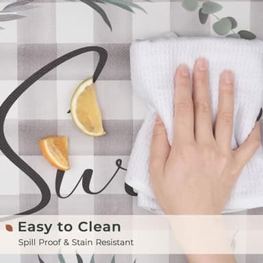 FRESHMINT Kitchen Mats Sets 2 Piece Cushioned Anti-Fatigue Comfort Mat for Home & Office Ergonomically Engineered Memory Foam Kitchen Rug Waterproof Non-Skid, 30" by 17" + 47" by 17", Check Sweet Home - Image 4