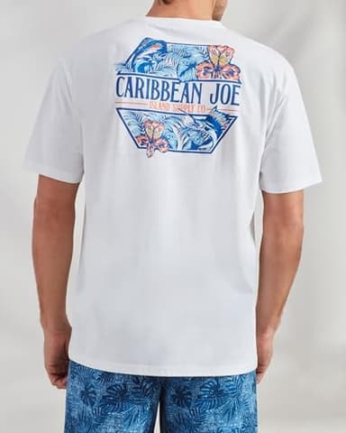 CARIBBEAN JOE Men's Shirt, Pajamas Sleep Top with Flower Logo Design, Lightweight and Breathable Pjs - Image 6