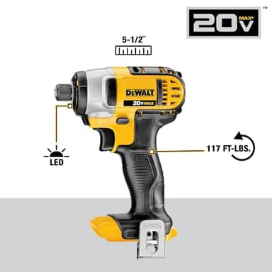 DEWALT 20V MAX Cordless Drill and Impact Driver, Power Tool Combo Kit with 2 Batteries and Charger (DCK240C2) - Image 6