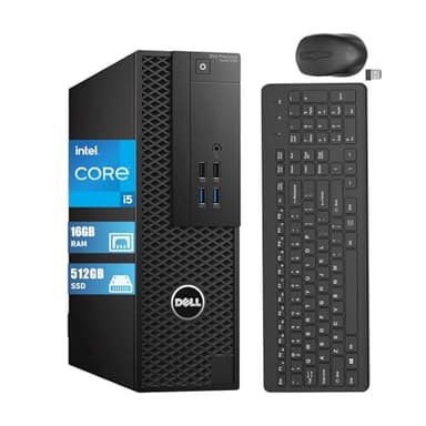 Dell Precision 3420 SFF PC Desktop Computer, Core i5-6th 3.2GHz to 3.6GHz, 16GB RAM, 512GB SSD, Wireless Keyboard, 4K Support, Win10 pro(Renewed) - Image 1