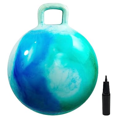 EVERICH TOY Hopper Ball, Clouds Hopping Toys for Kids, 20 Inch Bouncy Ball with Handle, Inflatable Bouncing Hoppity Hop Toys for Boys and Girls Gifts - Image 1