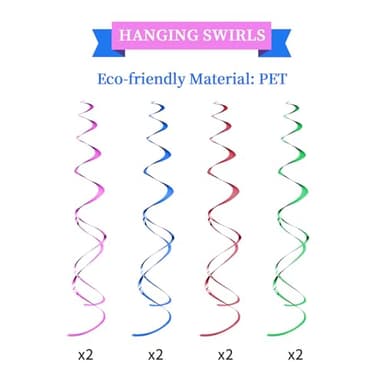 LITAUS Colorful Birthday Decorations Kit - 16-Piece Set with Pre-Strung Happy Birthday Banner, Honeycomb Balls, Garland & Swirls | Rainbow Theme Party Supplies for Women Men Kids, Teens Adults - Image 9