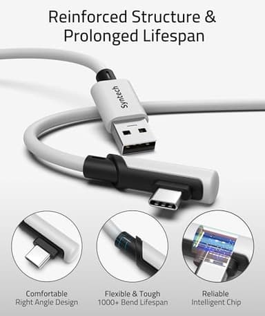 Syntech Link Cable 16FT for PCVR Compatible with Oculus/Quest 3/Meta Quest 3S, Quest2/Pro/Pico 4/Ultra Accessories and PC/SteamVR, High Speed PC Data Transfer, USB 3.0 to USB C Cable for VR Headset - Image 5