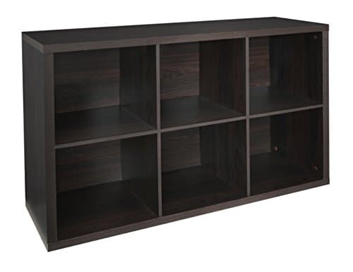 ClosetMaid 4109 Decorative 6-Cube Storage Organizer, Black Walnut - Image 1