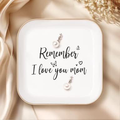 Funnywish Birthday Gifts for Mom – Jewelry Tray with Heartfelt Message, Thoughtful Mother's Day Gifts for Mom, Moms Birthday Gift Ideas,Trinket Jewelry Dish for Rings and Jewelry，Mother In Law Gifts - Image 2