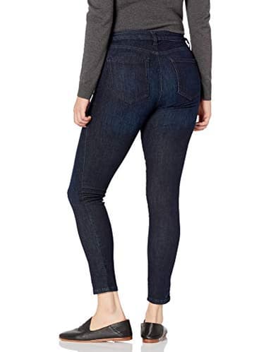 Amazon Essentials Women's Mid Rise Curvy Skinny Jeans - Discontinued Colors, Dark Wash, 14 Short - Image 2