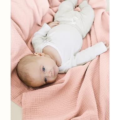 Konssy 3 Pack Muslin Swaddle Blankets for Unisex, Newborn Receiving Blanket, Large 47 x 47 inches, Soft Breathable Muslin Baby Swaddles for Boys & Girls - Image 5