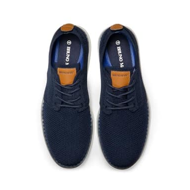 Bruno Marc Men's CoolFlex Breeze Mesh Sneakers Oxfords Lace-Up Lightweight Casual Walking Shoes,Size 8.5,01 Dark/Blue,Grand - Image 3