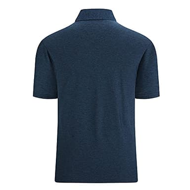 Alex Vando Mens Golf Shirt Moisture Wicking Quick-Dry Short Sleeve Casual Polo Shirts for Men,Navy,XL - Image 2
