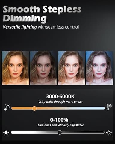 UBeesize 22'' Ring Light with 72'' Stand, 65W Large Ring Light with Phone Holder, Dimmable LED Light for Makeup Barber Stylist Tattoo YouTube TikTok Photography - Image 3