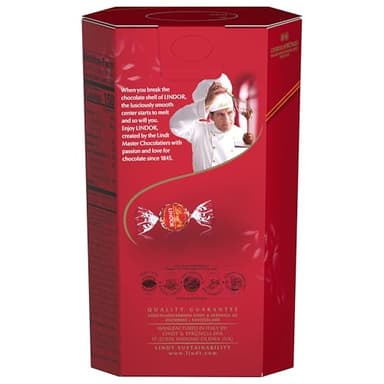 Lindt LINDOR Milk Chocolate Candy Truffles Gift Box, 8.4 oz. - Image 7