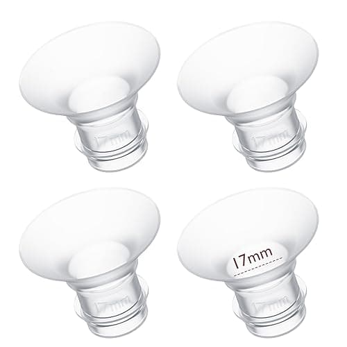 Momcozy Flange Insert 17mm Compatible with 24mm Flange/Shield of Most Pumps, Insert for Breast Pump Replacement Accessories, 4PCS 17mm - Image 1