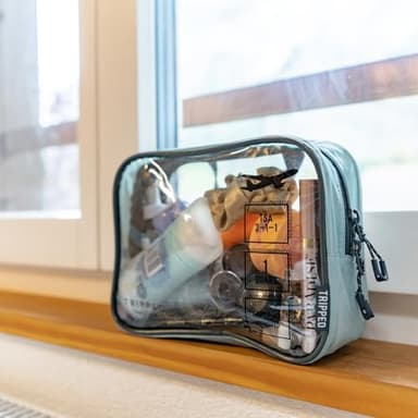 Toiletry Bag Kit Set: Hanging Travel Toiletry Bag + 311 TSA Cosmetic Liquid Bag + Ultralight Accessory Organizer Pouch (Dusty Teal) - Image 8