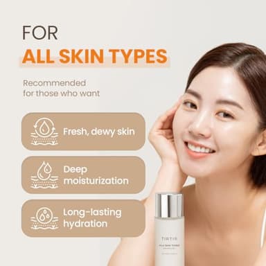 TIRTIR Milk Skin Rice Toner | Deep Moisturizing, Hydrating Toner for face, Niacinamide, Ceramide, Rice Bran Extract, Nature-Oriented Ingredients for Korean Skin Care, Vegan, 5.07 fl.oz. - Image 6