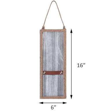 Yorkmills Wood Wall Decor & Red Artificial Flowers Set of 2, Grey Wall Art Decor with Fake Flower Bouquet, Rustic Wall Art Home Farmhouse Wall Decor for Living Room, Dining Room, Bedroom, Bathroom - Image 6