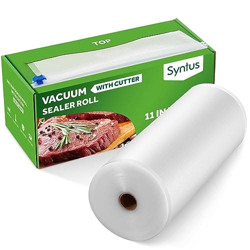 Syntus 11" x 150' Food Vacuum Seal Roll Keeper with Cutter Dispenser, Commercial Grade Vacuum Sealer Bag Rolls, BPA Free Food Vac Bags, Ideal for Storage, Meal Prep and Sous Vide - Image 1