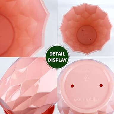 Vodotion Flower Pots, 8.3/7.1/5.9/4.3 inch Nursery Plant Pot with Drainage Holes and Hole Mesh Pad and Saucers Tray for Indoor Garden Plants, Succulent, Orchid and Cactus - Image 7