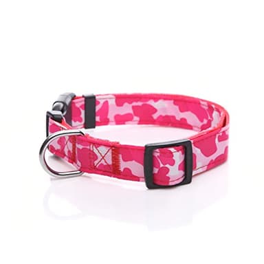 TAIDA Dog Collar, Nylon Camouflage Adjustable Collar, 1 Inch Wide, for Large Medium Dog (Red) - Image 2