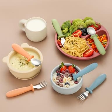 DRKIO 6 Pieces Toddler Utensils Set - Kids Silverware Set with Silicone Handle Children Safe 18/8 Stainless Steel Forks and Spoons Anti-Choke Design Food Grade Dishwasher Safe - Image 7