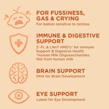 Amazon Brand - Mama Bear Sensitivity Baby Formula Powder, 2'-FL HMO, for Fussiness & Gas when Sensitive to Lactose, Non-GMO, 22.5 oz, 1.4 pound (Pack of 1) - Image 7