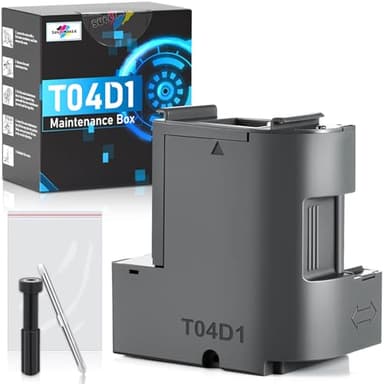 T04D1 Maintenance Box for EcoTank ET-15000 ET-3760 ET-3850 ET-4850 ET-4760 ET-3750, T04D100 Ink Maintenance Box for ET15000 ET-4750 ET-3830 ET-3843 ET-5150 ET-2980 ET3760 Printer, TO4D1/04D1/EWMB2 - Image 1