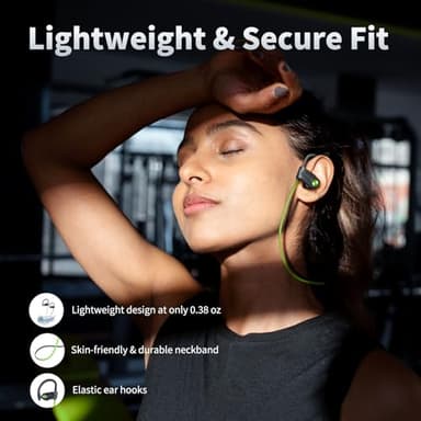 JOYWISE Bluetooth Headphones, Wireless Earbuds IPX7 Waterproof Bluetooth 5.3 Headphones with 16Hrs Playtime Stereo Bass Headsets with Mic Running Headsets with Earhooks for Sports Running Workout - Image 3