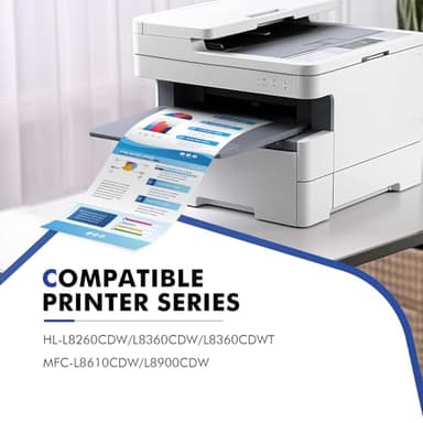 TN433 Toner Cartridge Set TN-433 MFC-L8900CDW Compatible Replacement for Brother TN433 TN 433 TN431 for Brother MFC L8900CDW HL-L8360CDW HL-L8360CDWT HL-L8260CDW MFC-L8610CDW Printer (BCYM, 4 Pack) - Image 2