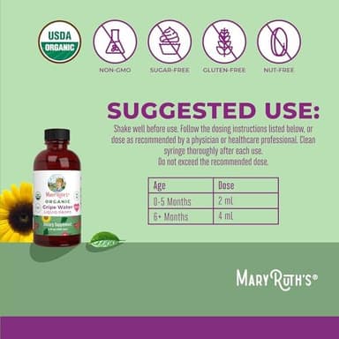 USDA Organic Gripe Water for Babies by MaryRuth's | Herbal Blend for Little Tummies | Baby Essentials | for Newborns | Ginger Root | Fennel Seed | Dill Seed | Vegan | 4 oz | 30-60 Servings - Image 4