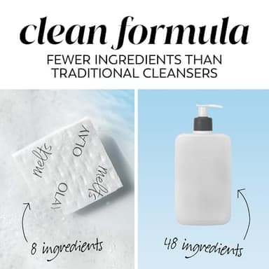 Olay Face Wash, Vitamin C Cleansing Melts, Daily Use Gentle Cleanser, For All Skin Types, Travel Size, Soft Citrus Scent, Water-Activated to Clean, Tone, and Refresh, 64ct (2 Pack x 32ct) - Image 7