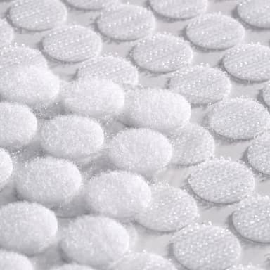 1000 Pcs | 500 Pairs | 0.59inch Diameter | 100% Nylon | Hook and Loop Fastener Self Adhesive Strong Round Circle Sticky Sticker Dots for Arts and Crafts School Classroom Home and Office Use, White - Image 2
