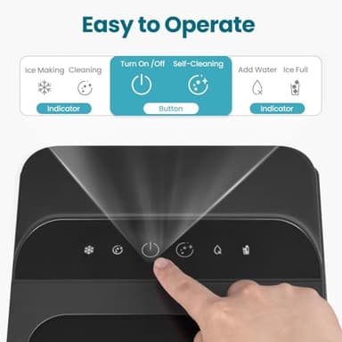 Gevi Nugget Ice Maker Countertop, Ready in 5 Mins, 35lbs Per Day, Auto-Cleaning, Sonic Ice Maker with Basket and Scoop, for Home/Party/RV/Camping - Image 7